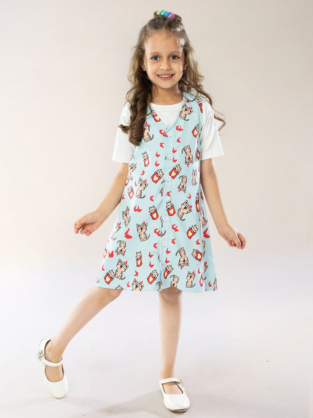 

BAESD Floral Print A-Line Dress, Blue
