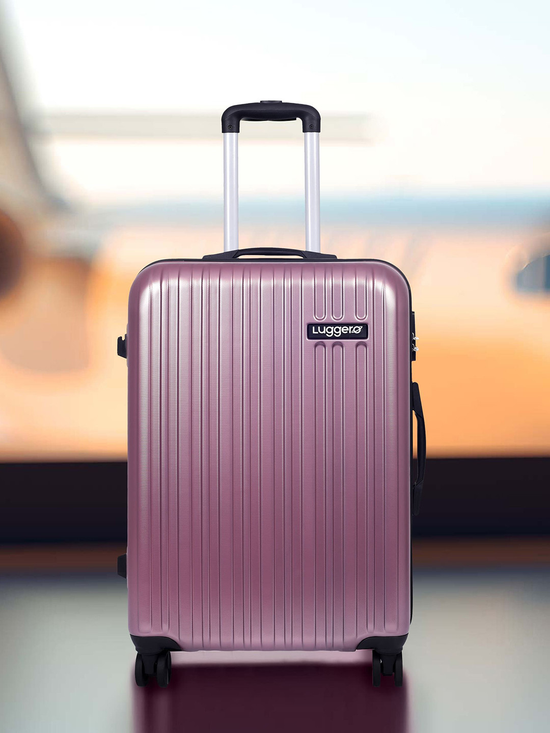 

Luggero Set Of 2 360-Degree Rotation Hard-Sided Trolley Bag, Lavender