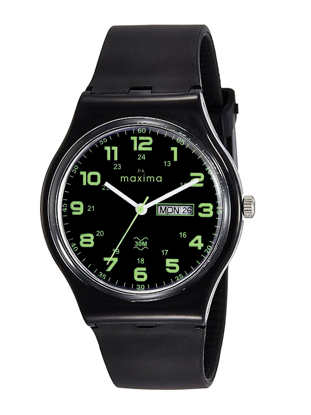 

maxima Men Dial & Straps Analogue Watch 39338PPGW, Black