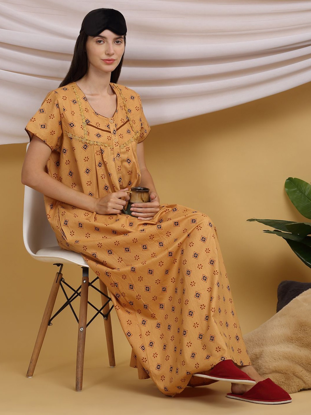 

Sweet Dreams Printed Maxi Nightdress, Yellow