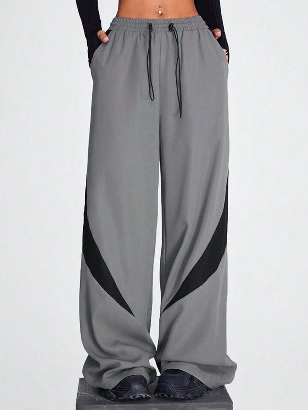 

TABADTOD Women Relaxed Loose Fit Wide Leg Trousers, Grey
