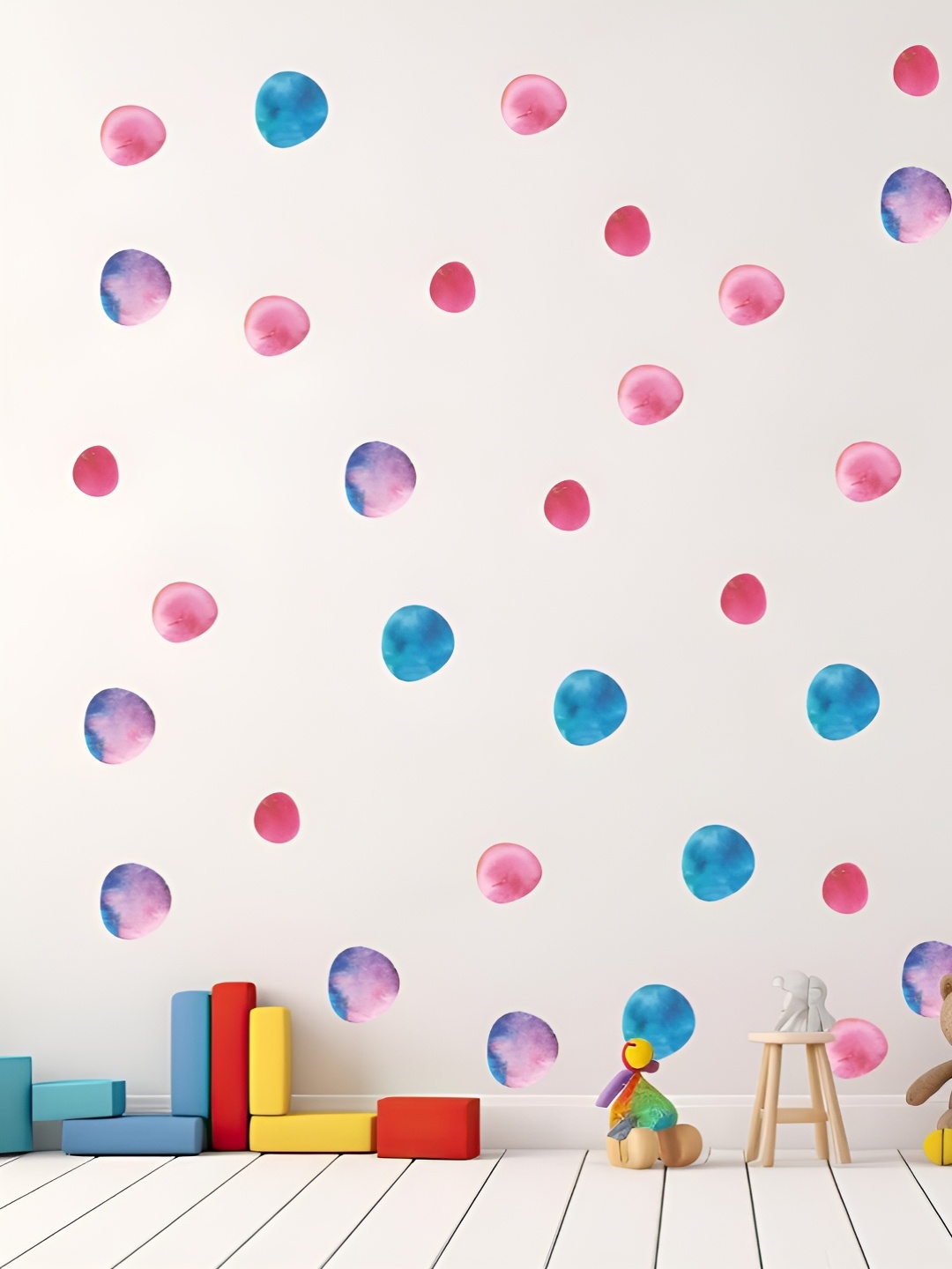 

CVANU Blue & Purple 104 Pieces Self-Adhesive Wall Sticker