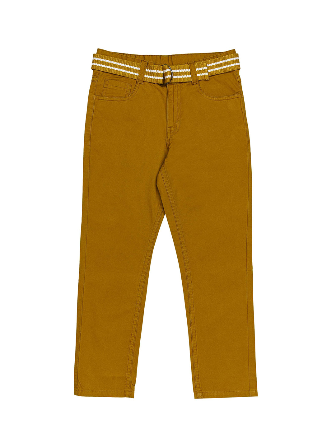 

H By Hamleys Boys Solid Mid-Rise Regular Trousers, Mustard