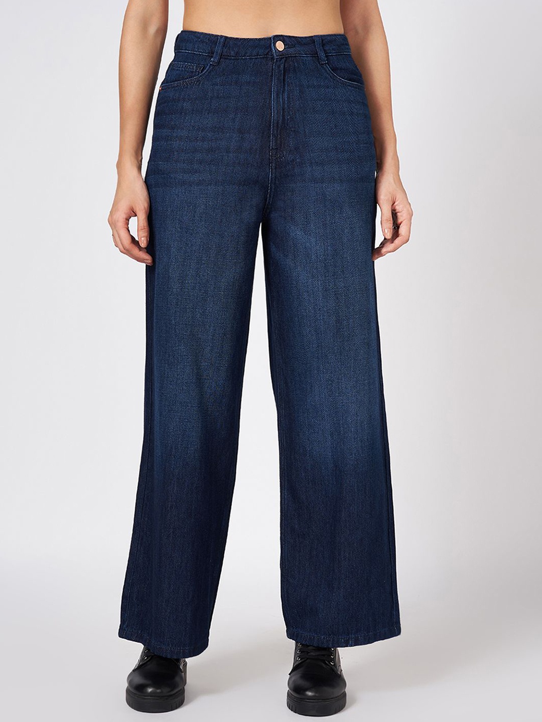 

SF JEANS by Pantaloons Women High-Rise Light Fade Clean Look Cropped Jeans, Grey