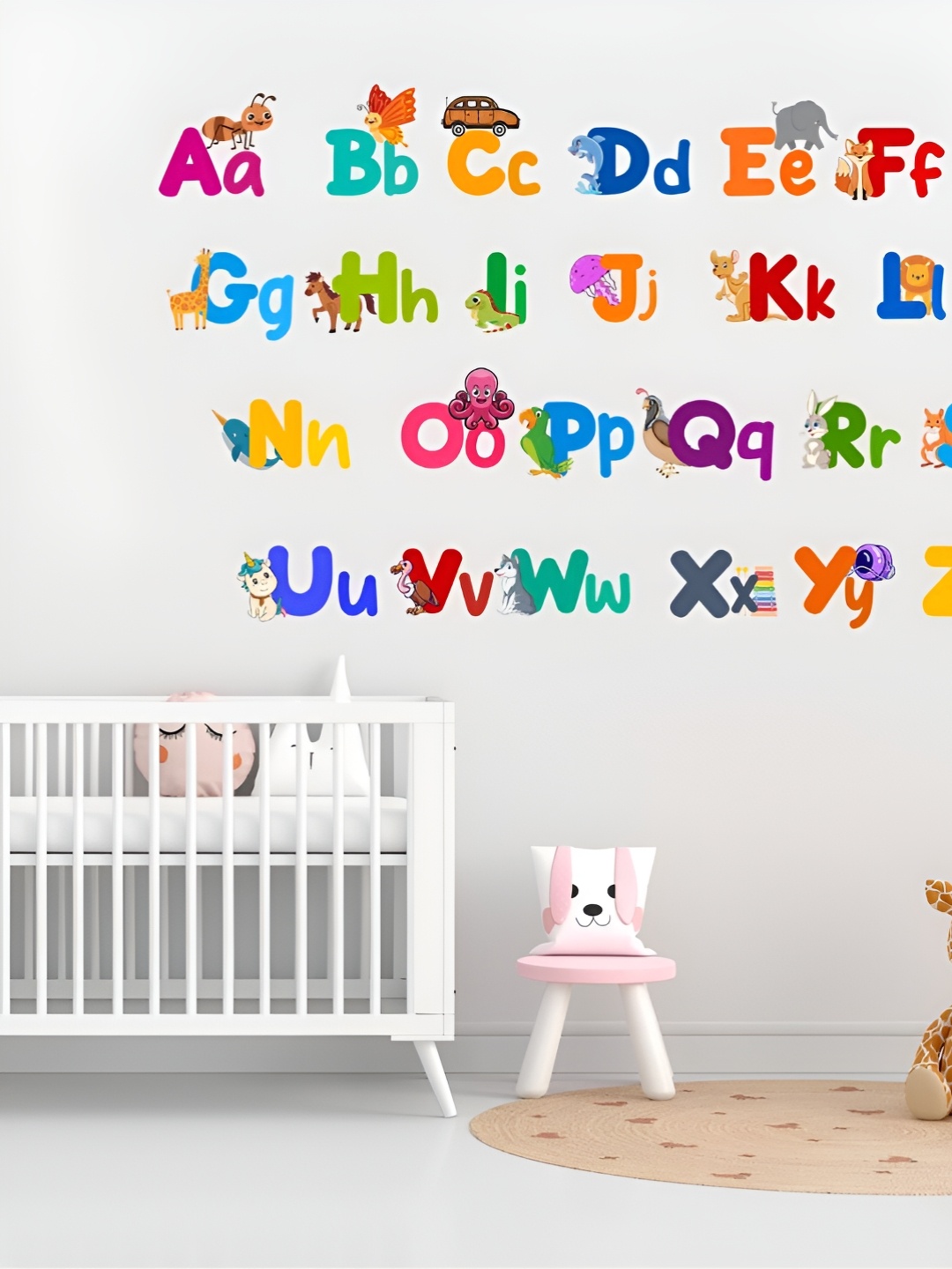 

CVANU Red & Blue Printed Self-Adhesive Wall Sticker
