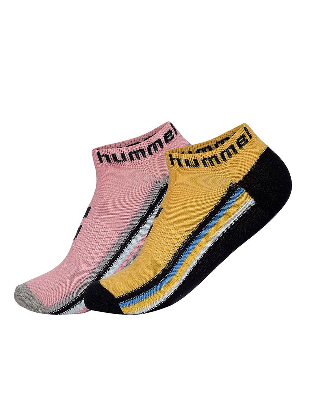 

hummel Women Pack Of 2 Colourblocked Ankle Length Socks, Pink