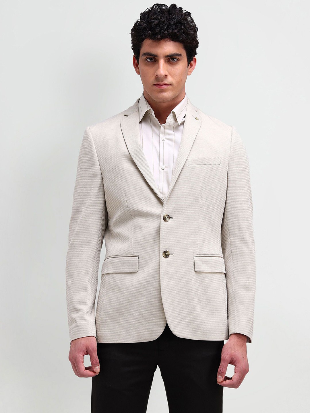 

Arrow Slim-Fit Single-Breasted Blazer, Beige