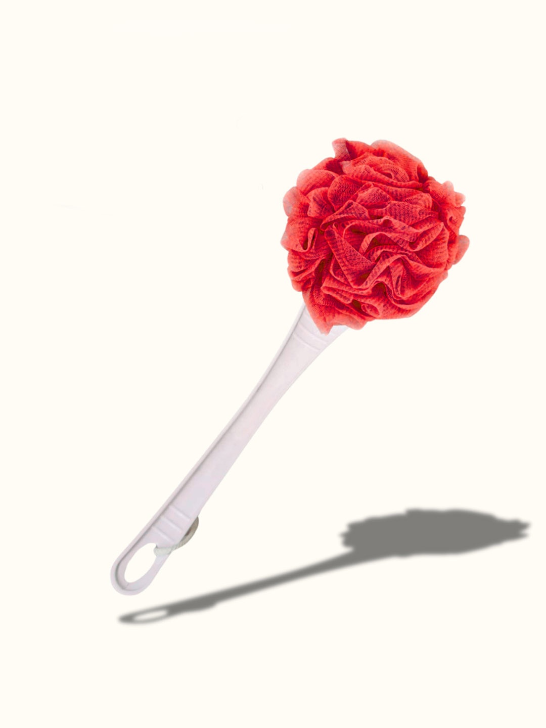 

CareDone Large Bath Puff Loofah Sponge With Long Handle, Red
