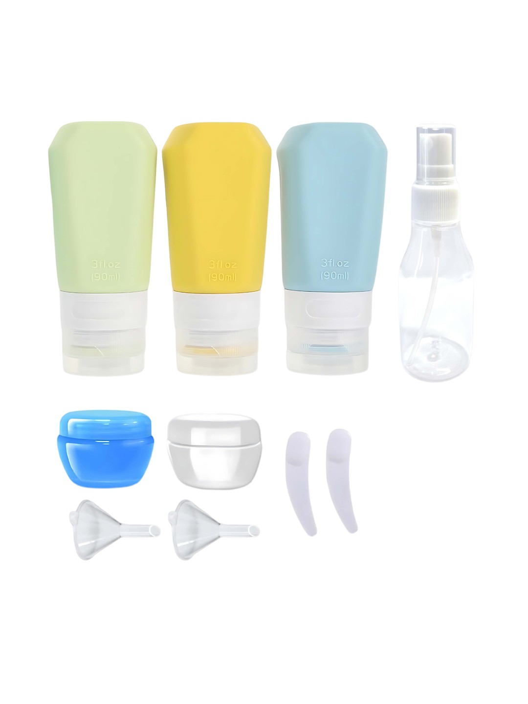 

Beaute Secrets Set of 10 Travel Bottles Travel Accessory, Yellow