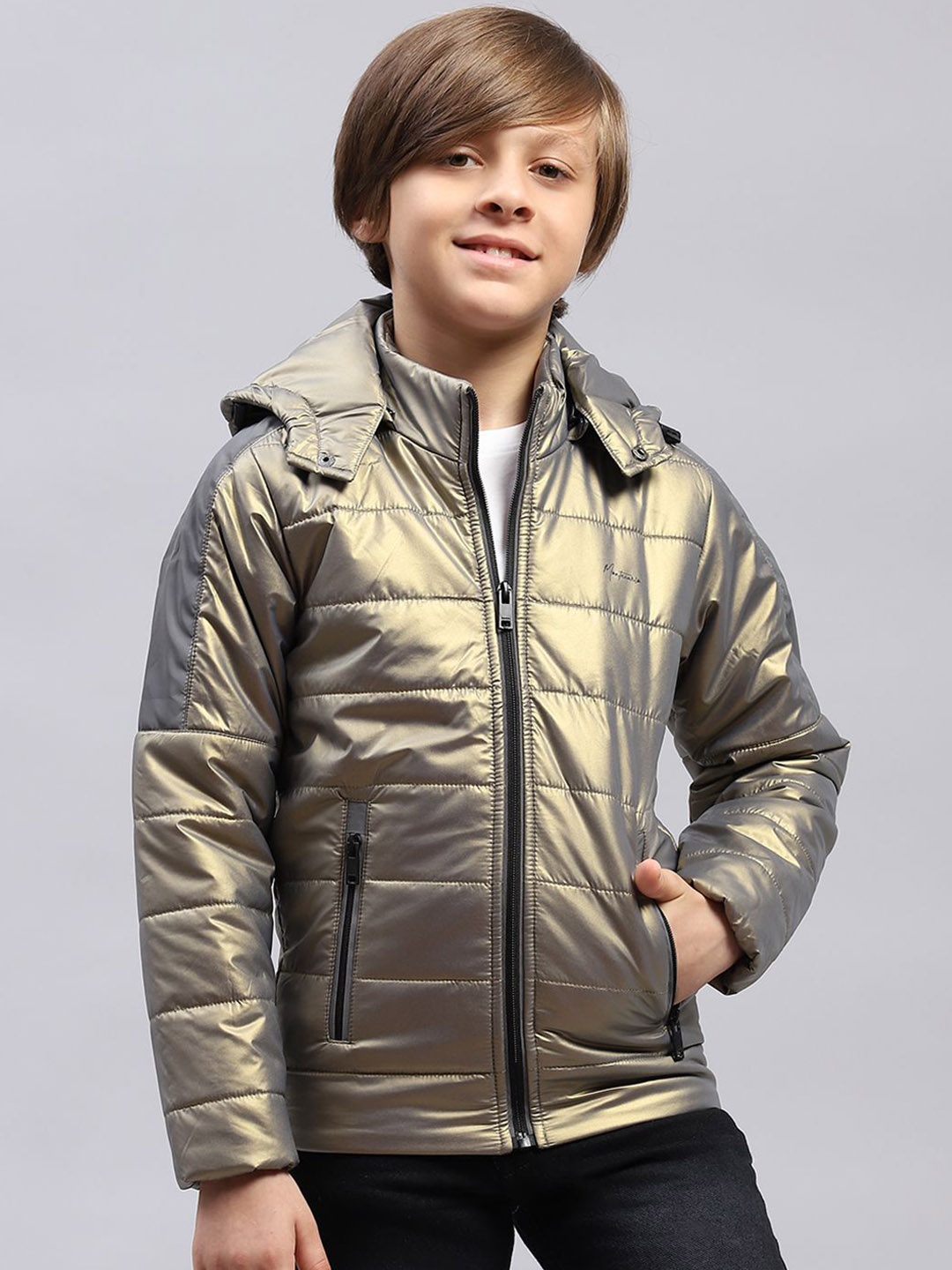 

Monte Carlo Boys Hooded Padded Jacket, Olive