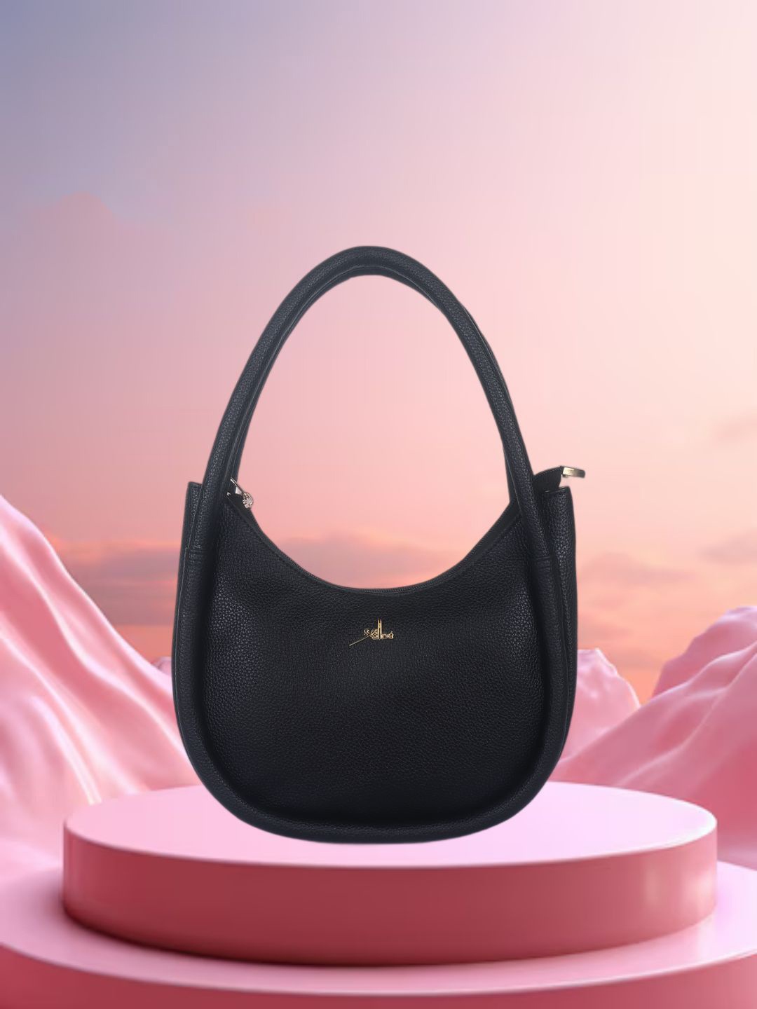 

yelloe Shopper Handheld Bag with Tasselled, Black