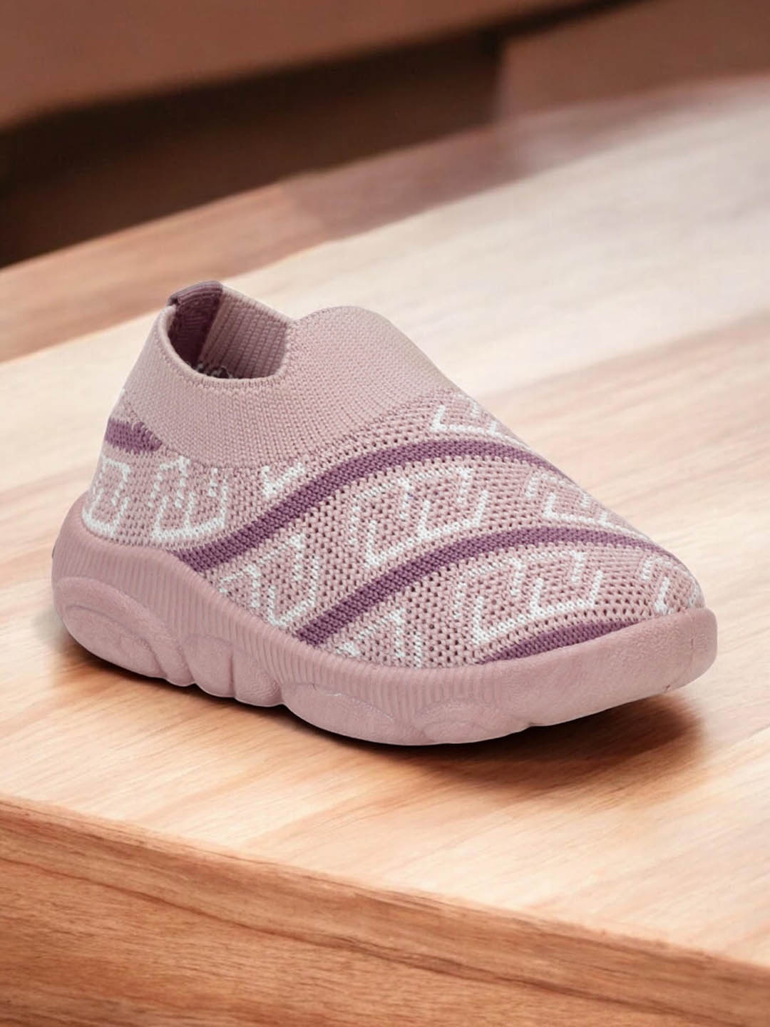 

Lil Lollipop Unisex Kids Woven Design Slip-On Sneakers, Mauve