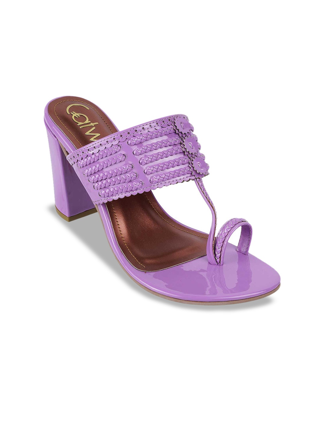 

Catwalk Wedge Women Peep Toes with Laser Cuts, Purple