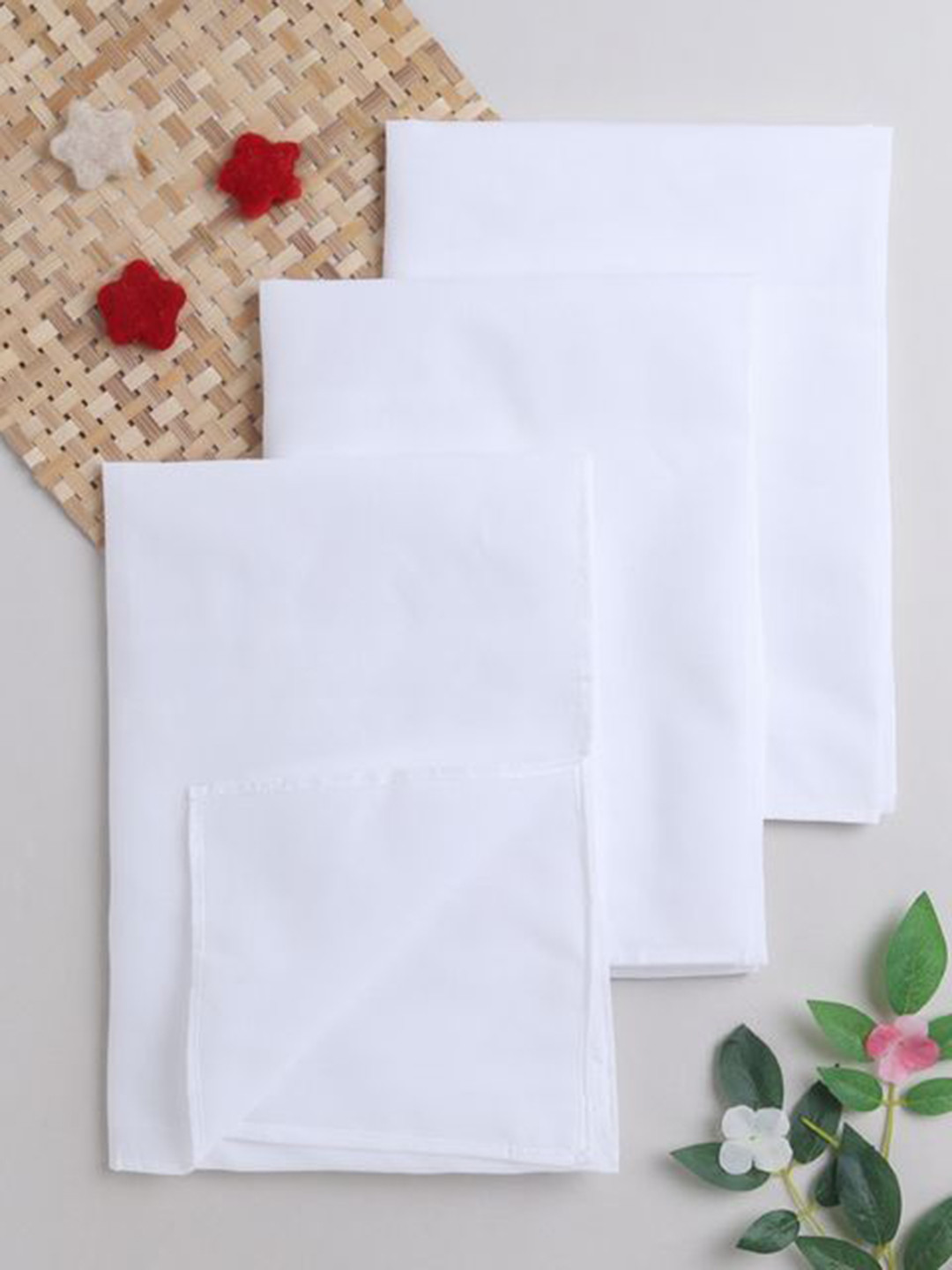 

BAESD Infants 3-Pcs Cotton Wrapper-1917, White