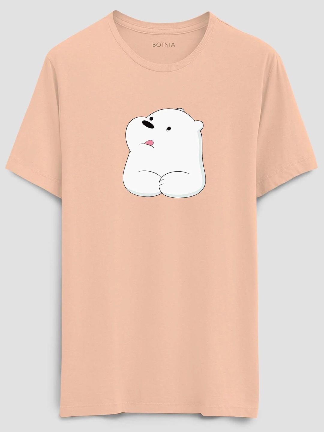

BOTNIA Unisex Graphic Printed T-shirt, Peach