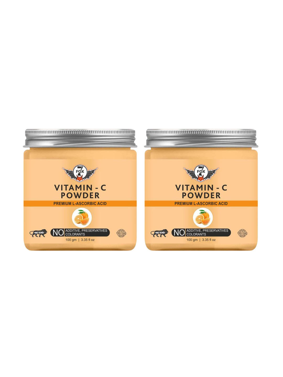 

7 FOX Set Of 2 Vitamin C Powder Mask- 100g Each, Off white
