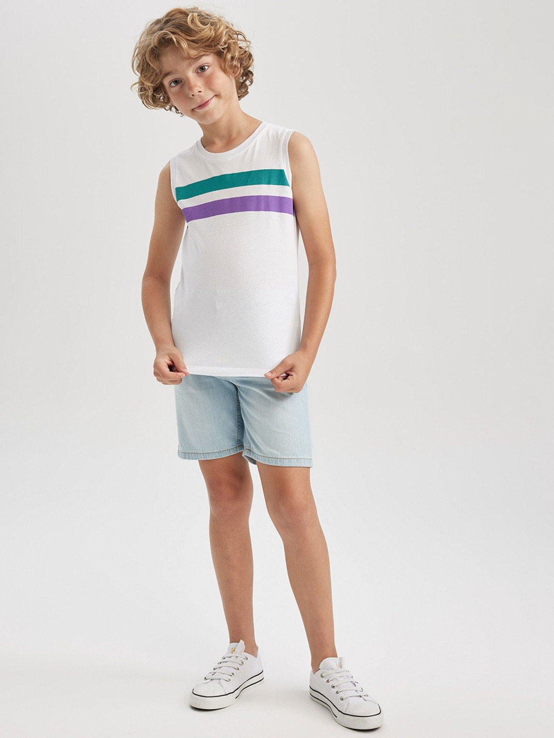 

DeFacto Boys Cotton Shorts, Blue