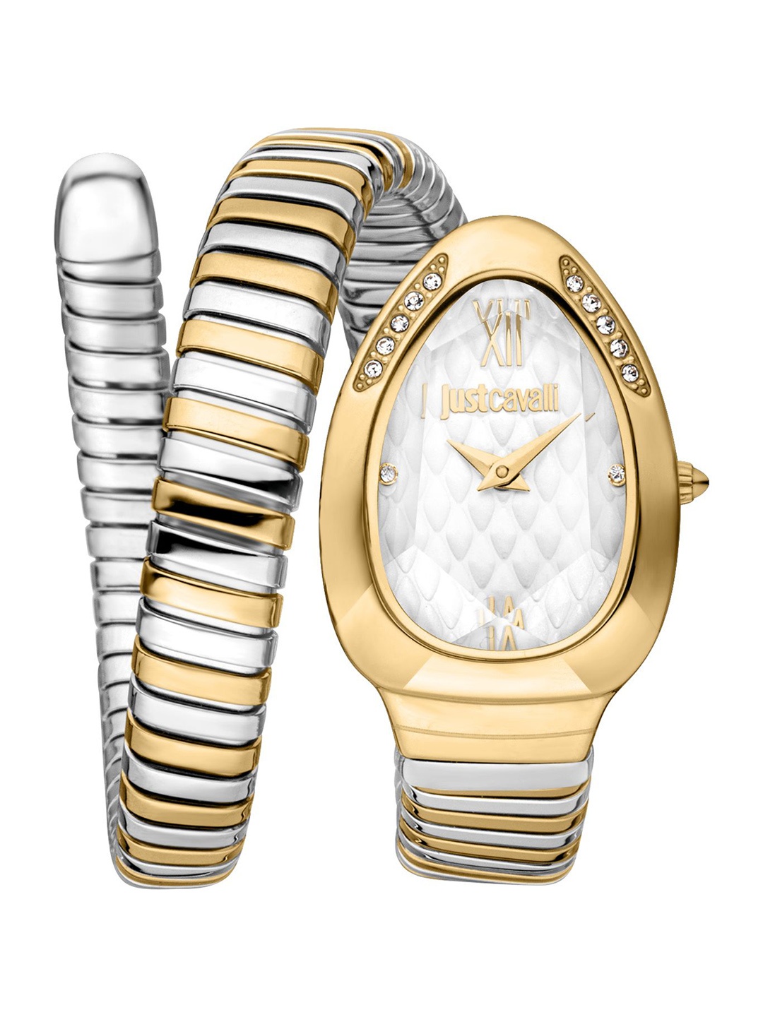 

Just Cavalli Snake Collection Women Analogue Watch TLS - JC1L223M0055, White