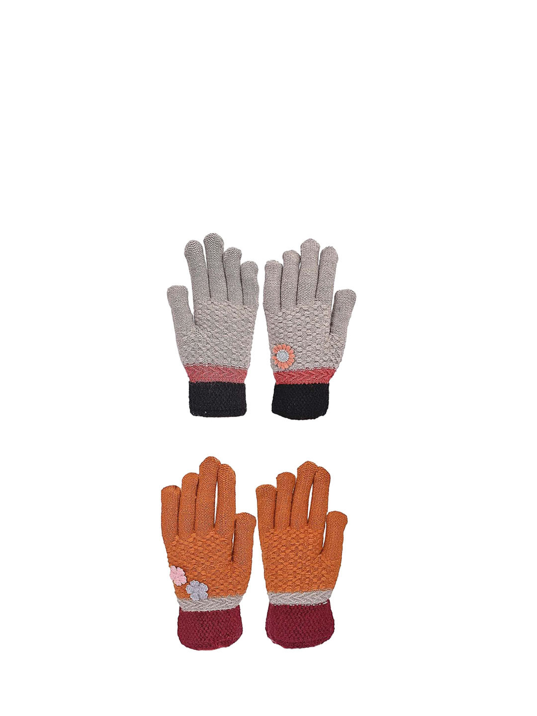 

LOOM LEGACY Women Acrylic Winter Gloves, Brown