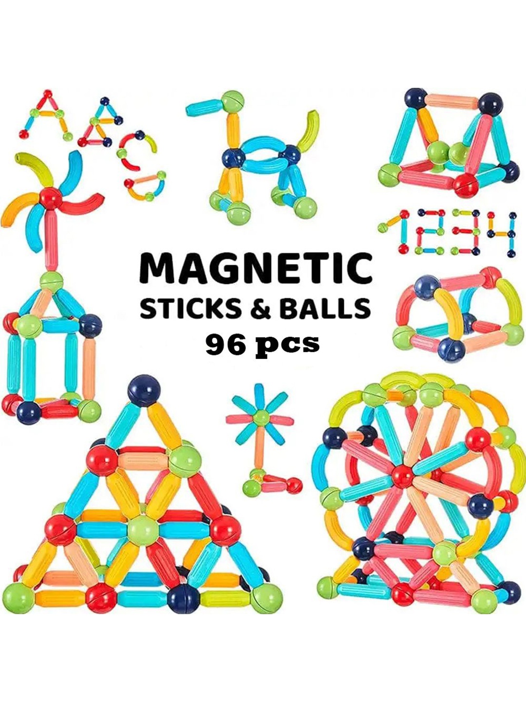 

BAESD Kids Magnetics Sticks Learning and Development Toys, Green