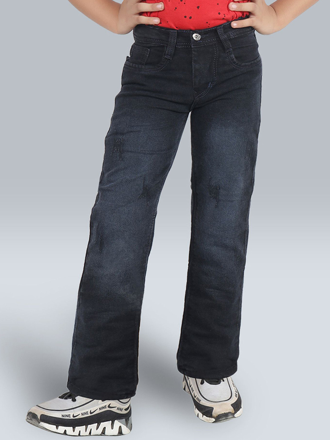 

BAESD Boys Straight Fit Light Fade Jeans, Black