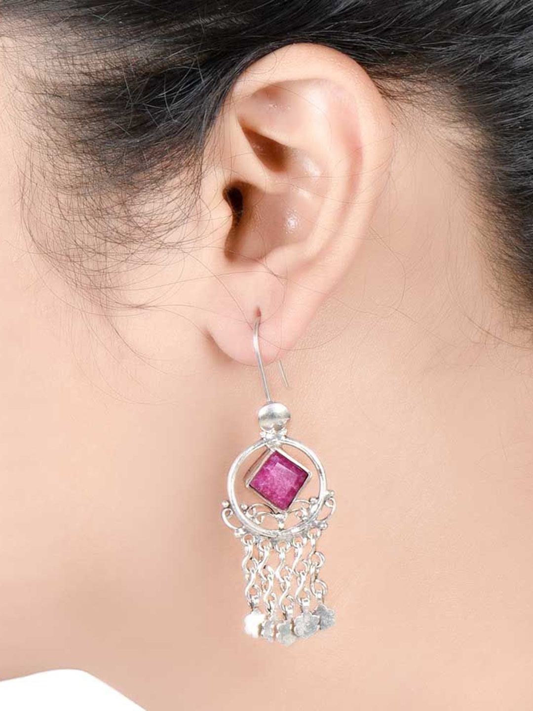 

Indianshelf 92.5 Sterling Silver Contemporary Drop Earrings