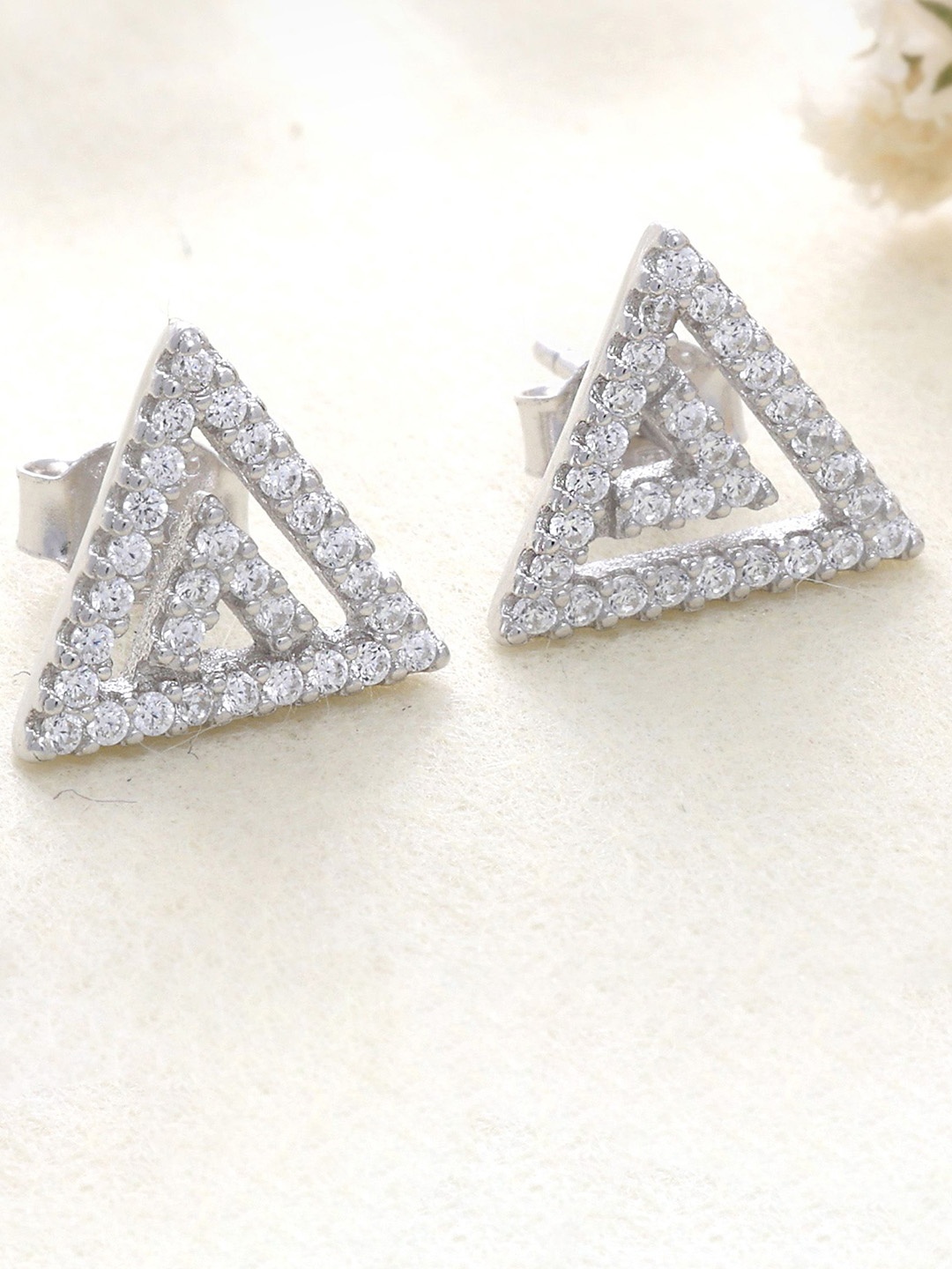 

DEESSA 925 Sterling Silver Artificial Stones Studs