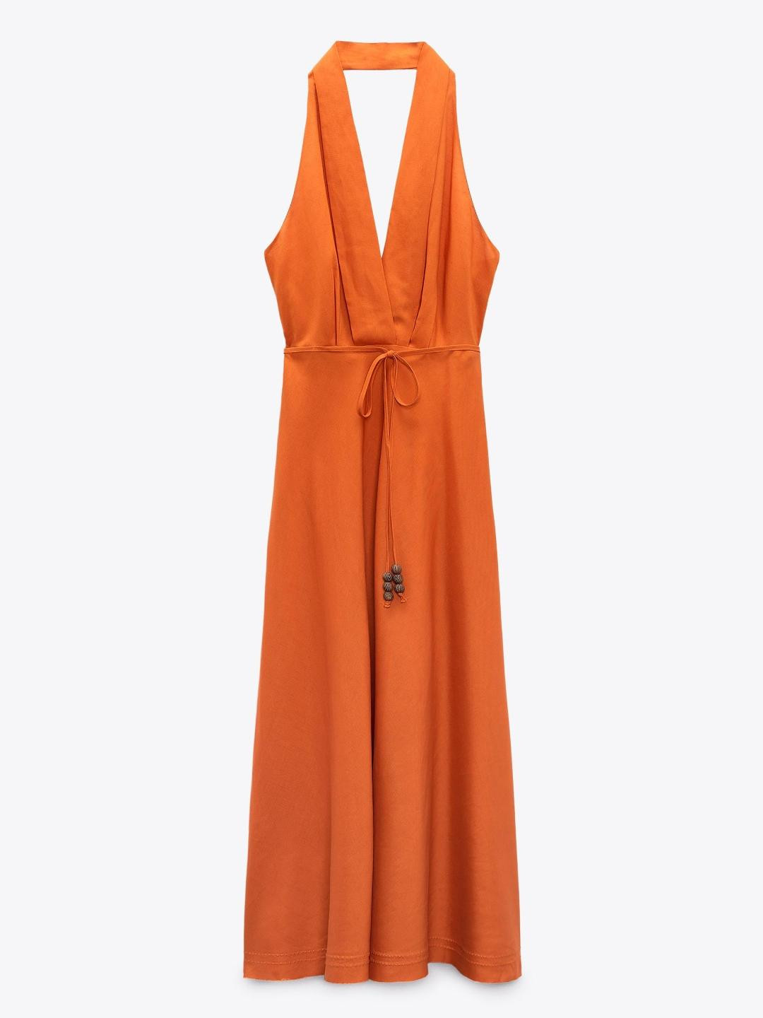 

ZARA Women Orange Dress