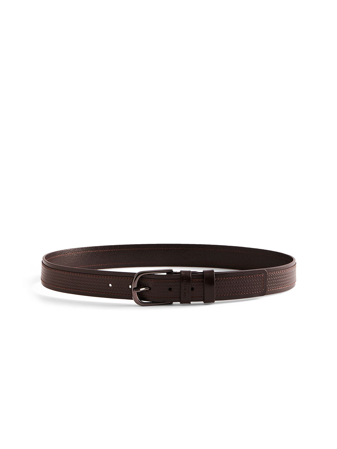 

Ted Baker Men Textured Tang Closure Leather Casual Belt, Brown