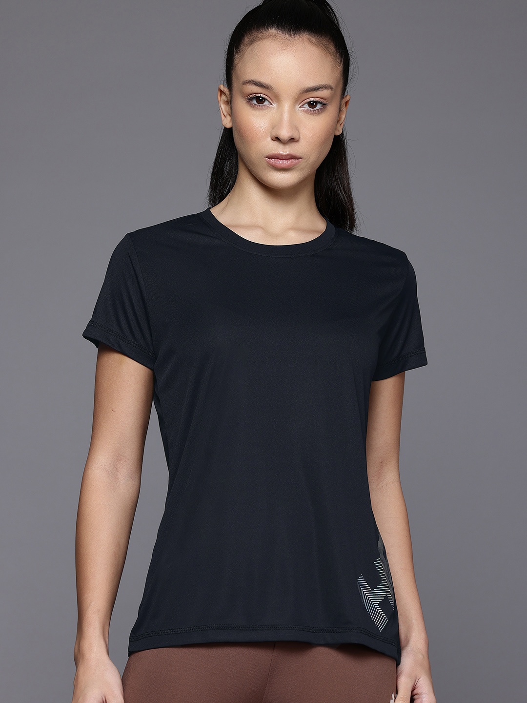 

HRX by Hrithik Roshan Women Rapid-Dry Training T-shirt, Black