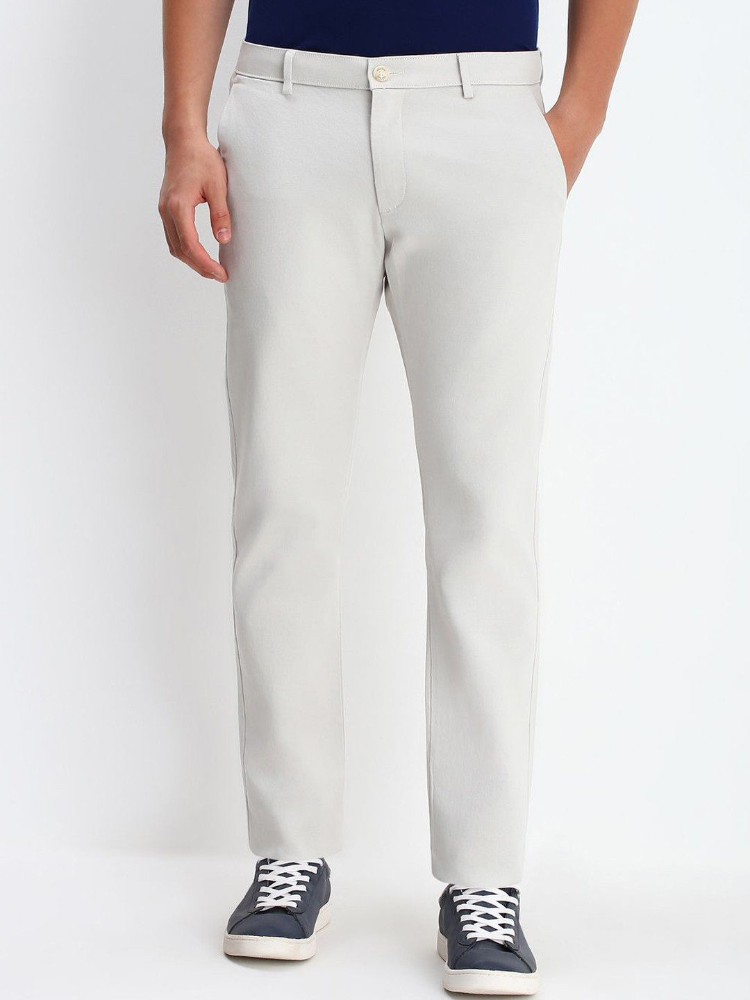 

Allen Solly Men Slim Fit Trousers, Grey