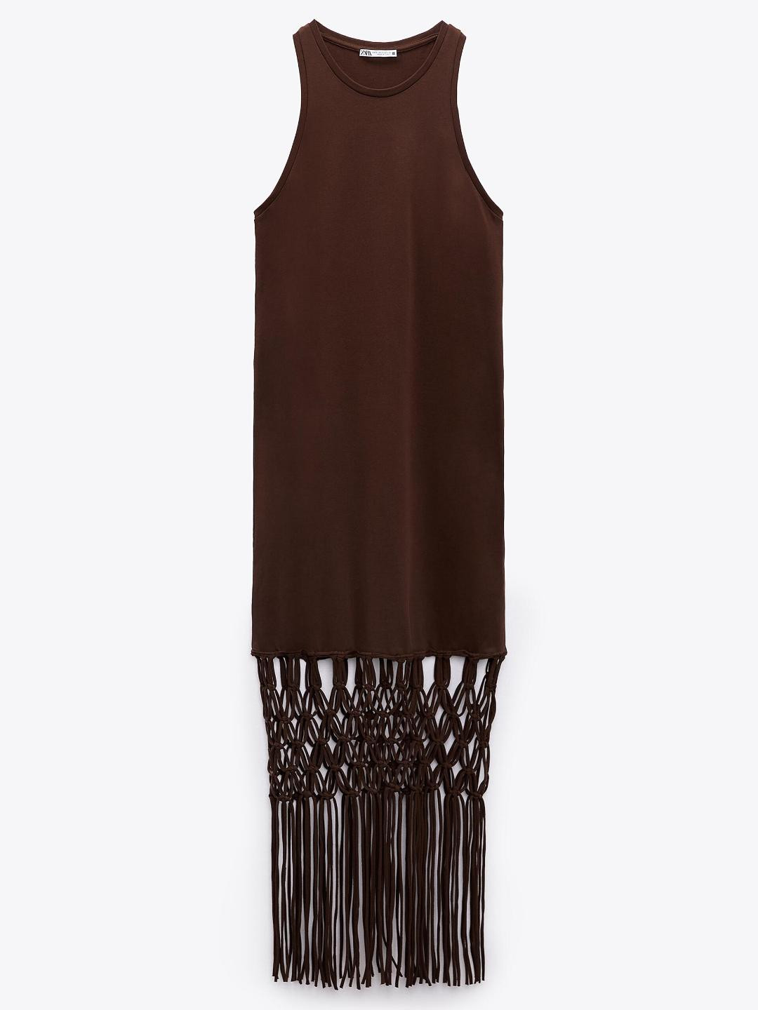 

ZARA Women Brown Dress