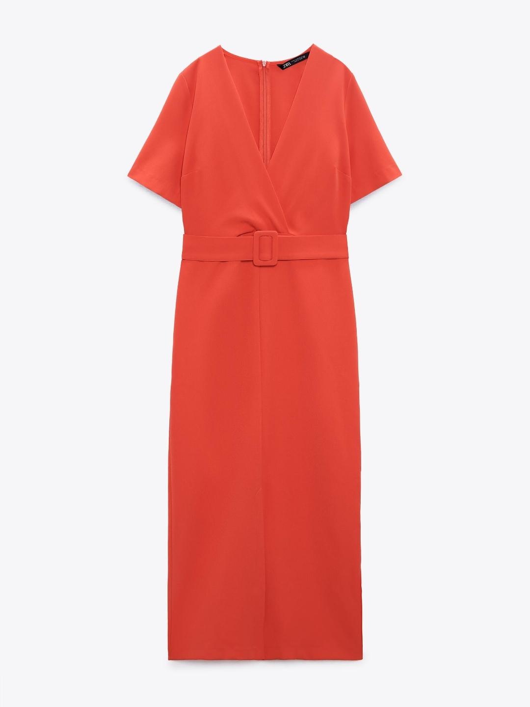 

ZARA Women Orange Dress