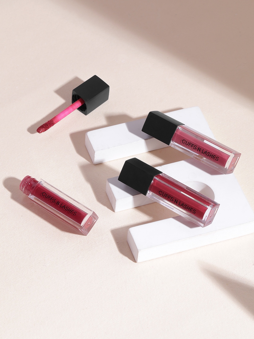 

CUFFS N LASHES Set of 3 Mini Matte Liquid Lipstick 2ml each - TFW, Pink