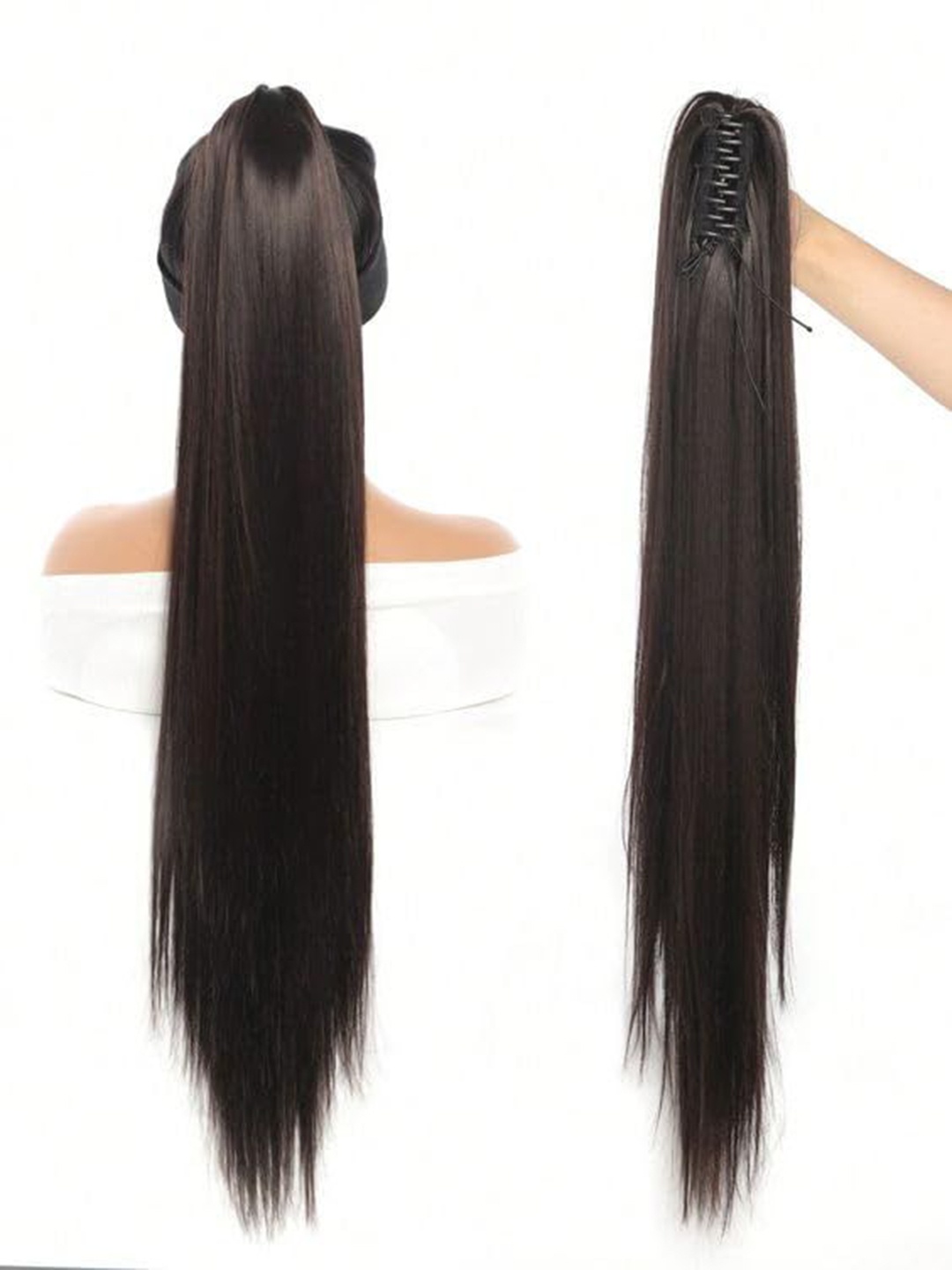 

D-Divine Clip-In Straight Ponytail Hair Extension - Brown