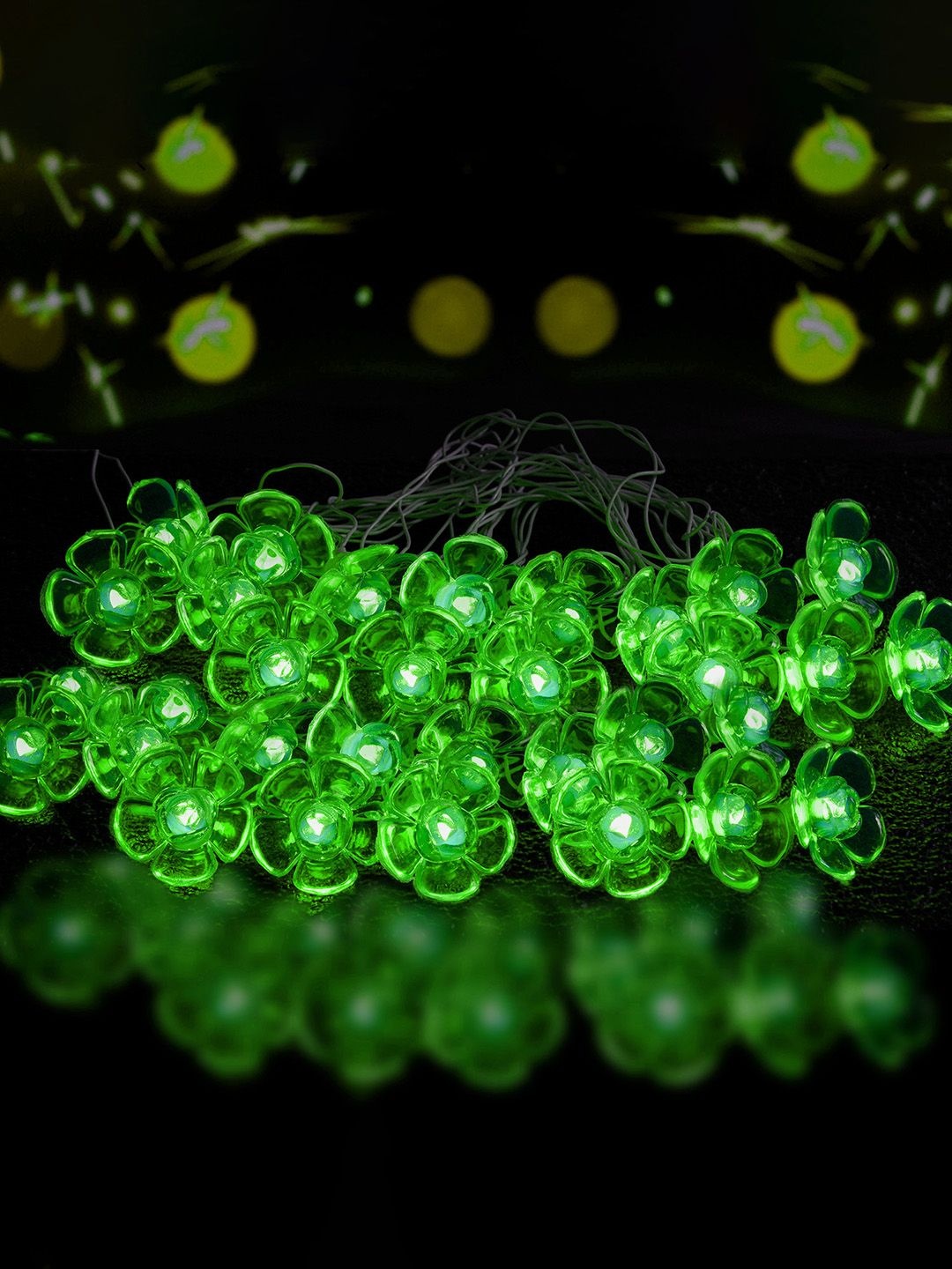 

Kuber Industries Green 1 Piece 14 Flowers String Light