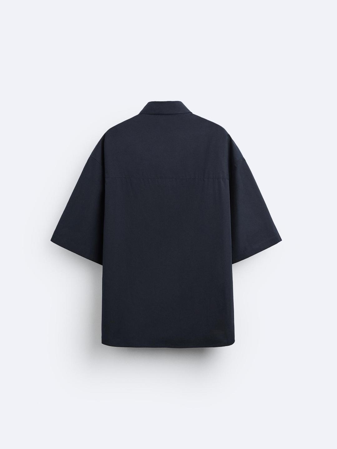

ZARA Men Navy Blue Shirts