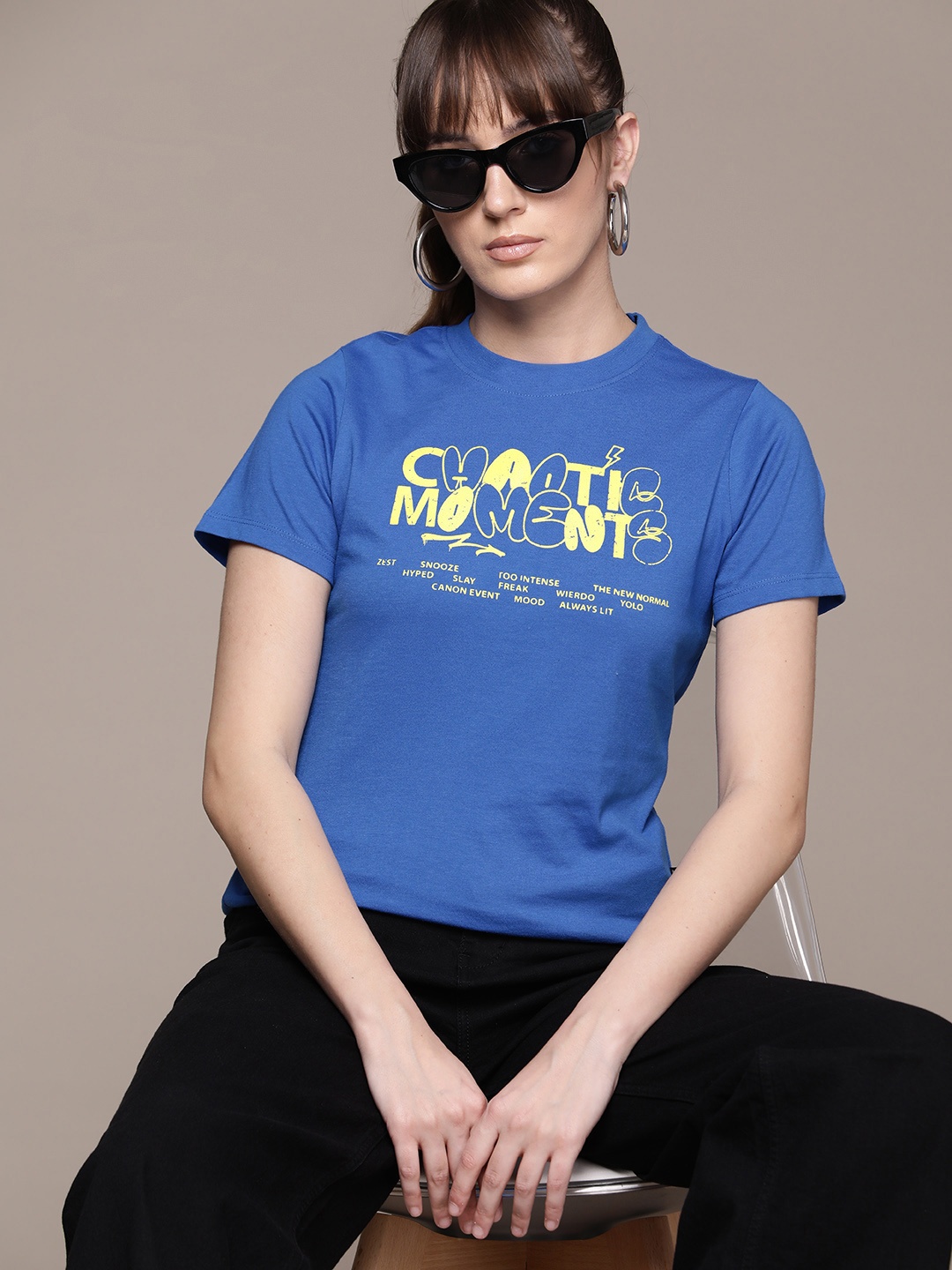 

The Roadster Lifestyle Co. Printed T-shirt, Blue