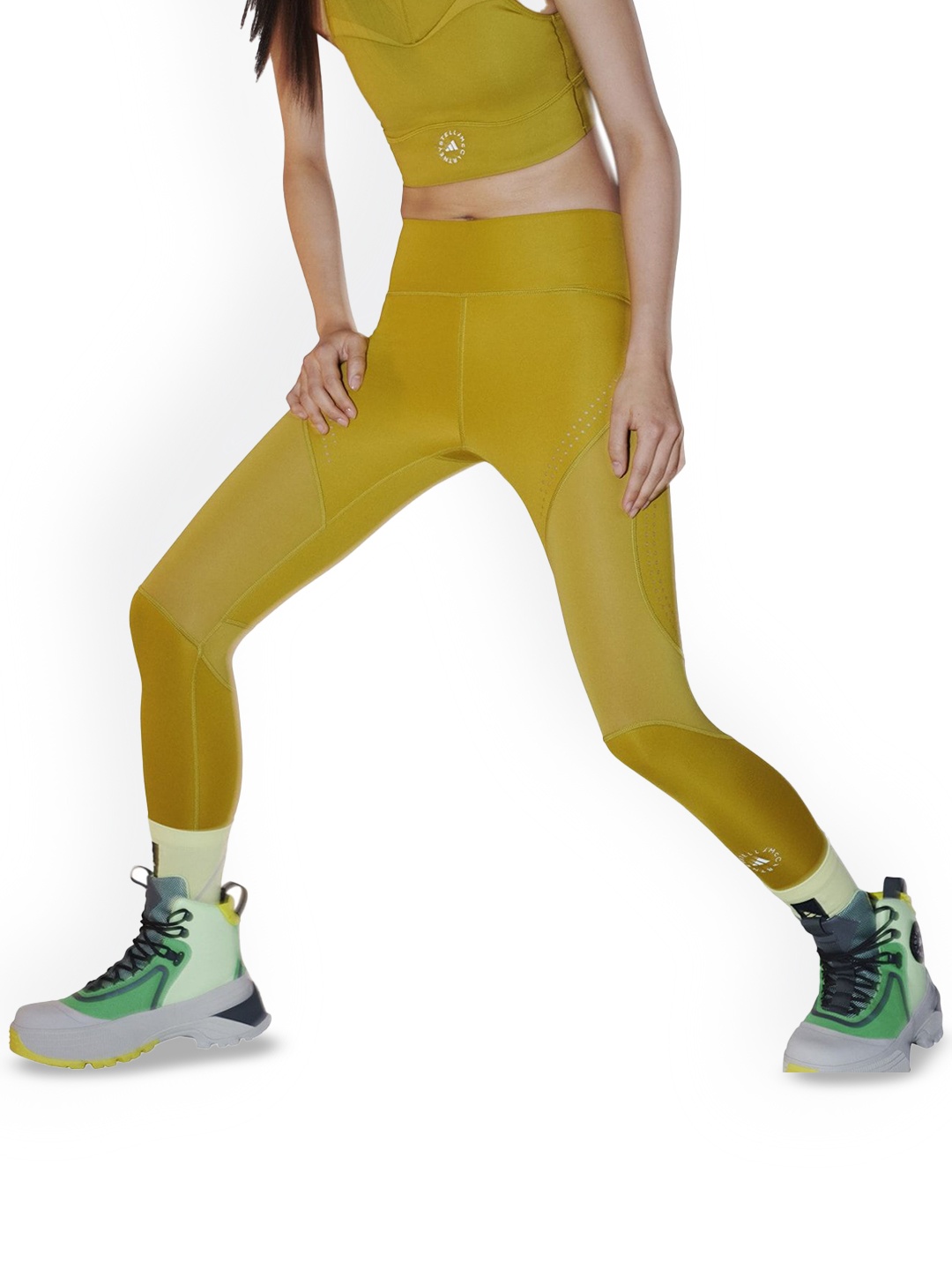 

ADIDAS Women High Rise Ankle Length Tights, Mustard