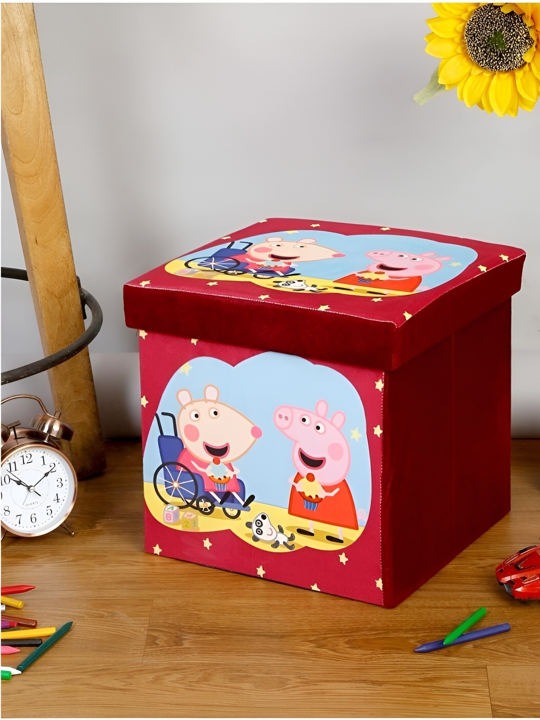 

UrbanArts Brown & Pink Peepa Pig Printed Stool & Storage Box