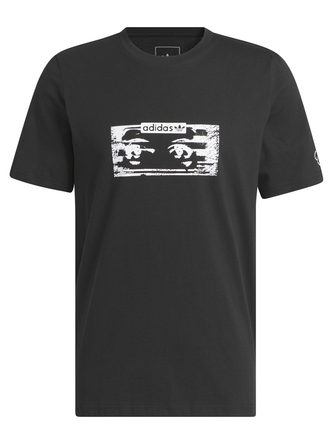 

ADIDAS Originals Men Printed V-Neck Applique T-shirt, Black