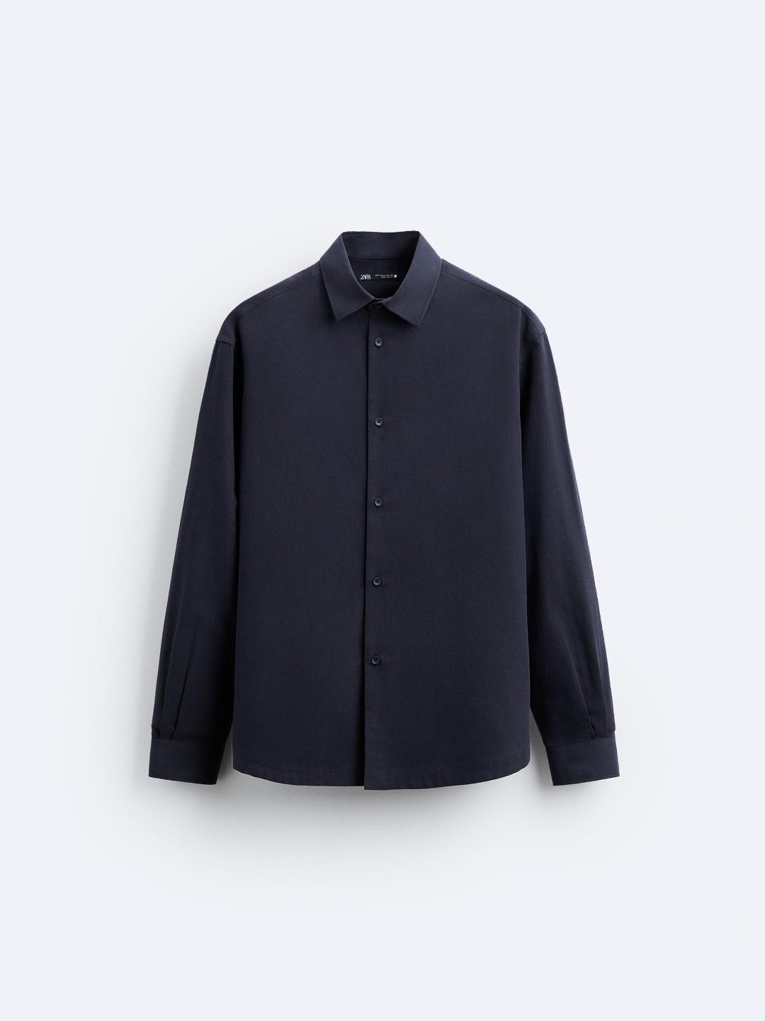 

ZARA Men Navy Blue Shirts