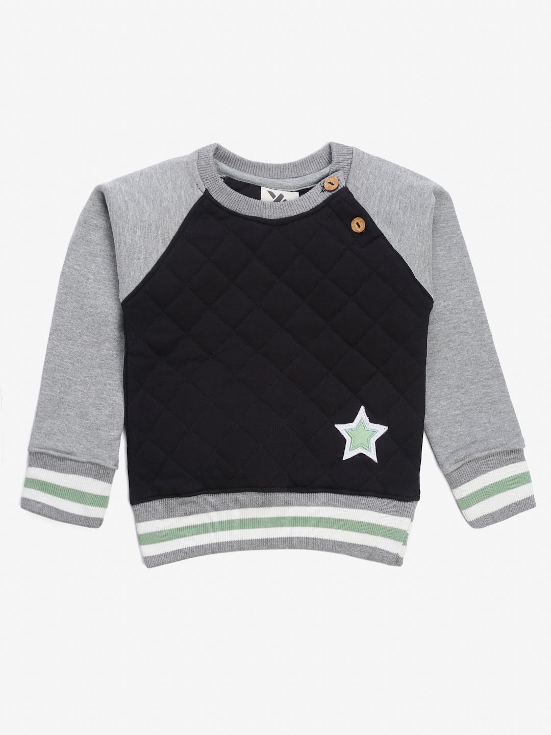 

Yellow Apple Boys Colourblocked Woollen Pullover, Grey