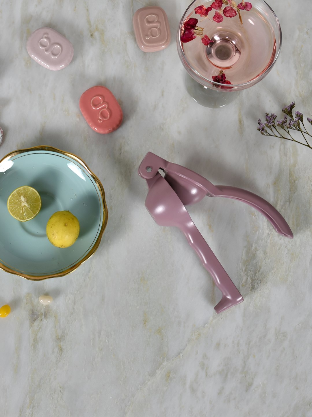 

Living With Elan Mauve Aluminium Lemon Squeezer