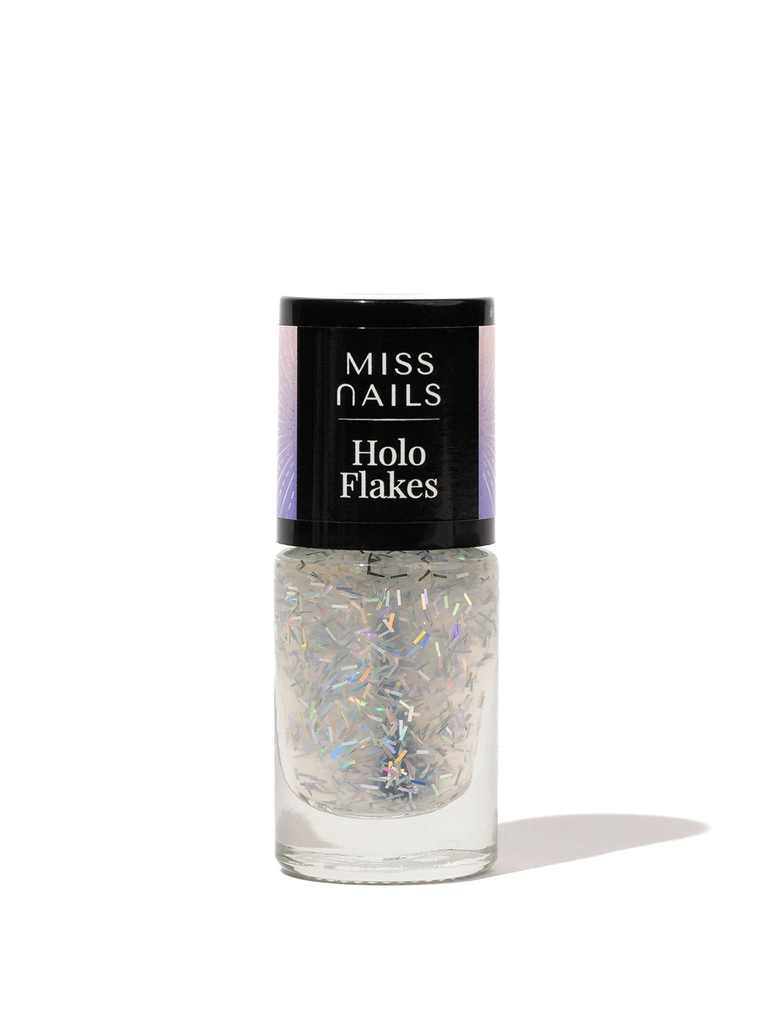 

MISS NAILS Holo Flakes Nail Paint- 10 ml- HOLO60, Transparent