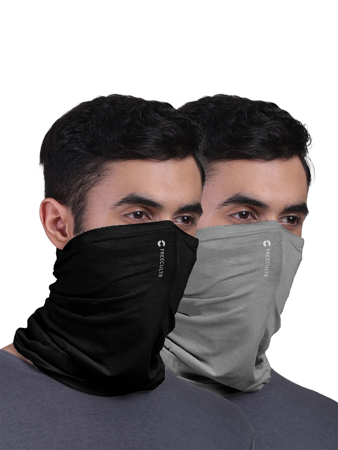 

FREECULTR Set Of 2 Unisex Bandana Multipurpose Headband, Grey