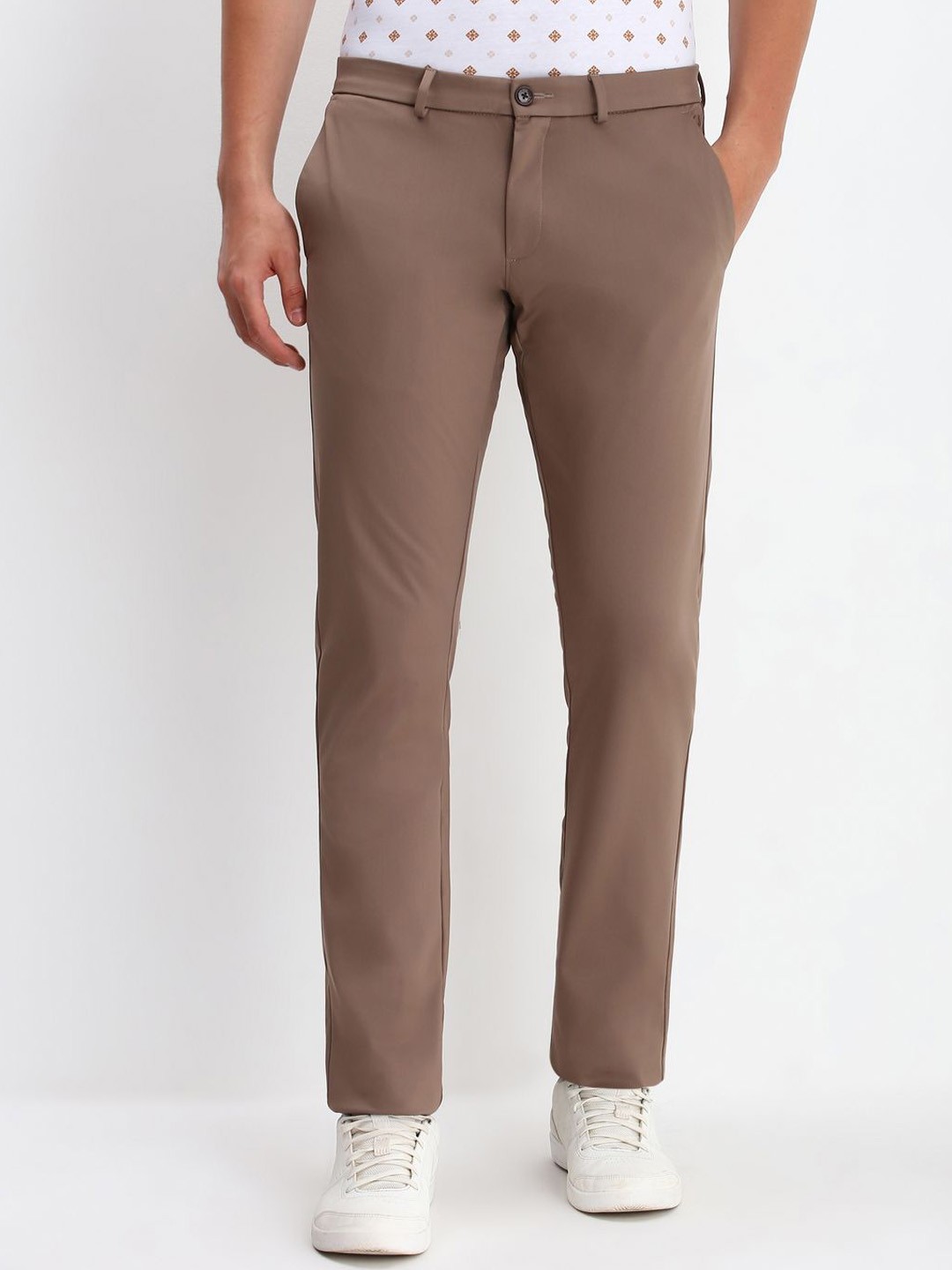 

Allen Solly Men Slim Fit Trousers, Bronze