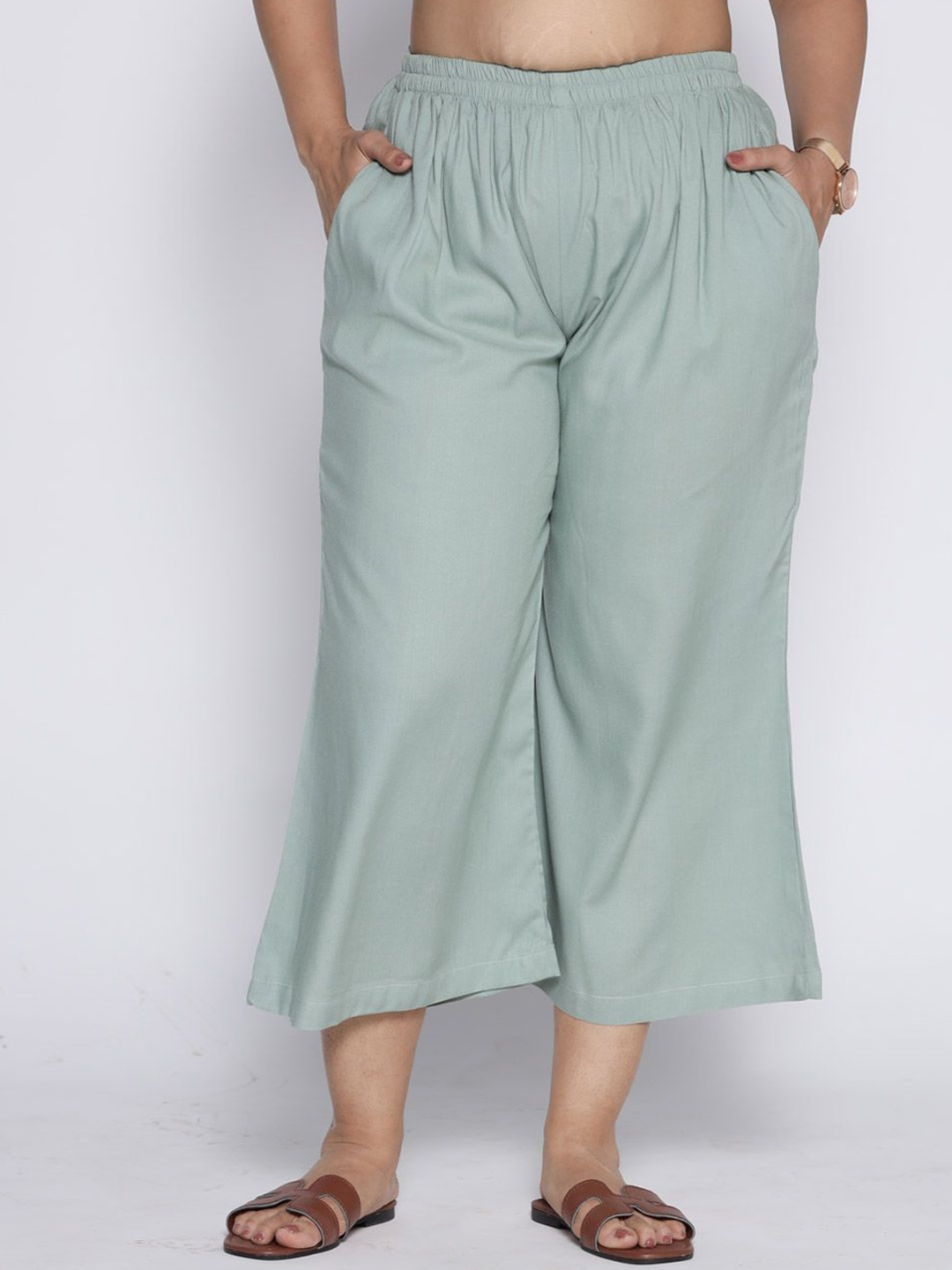 

LetsDressUp Straight Fit Palazzos, Green