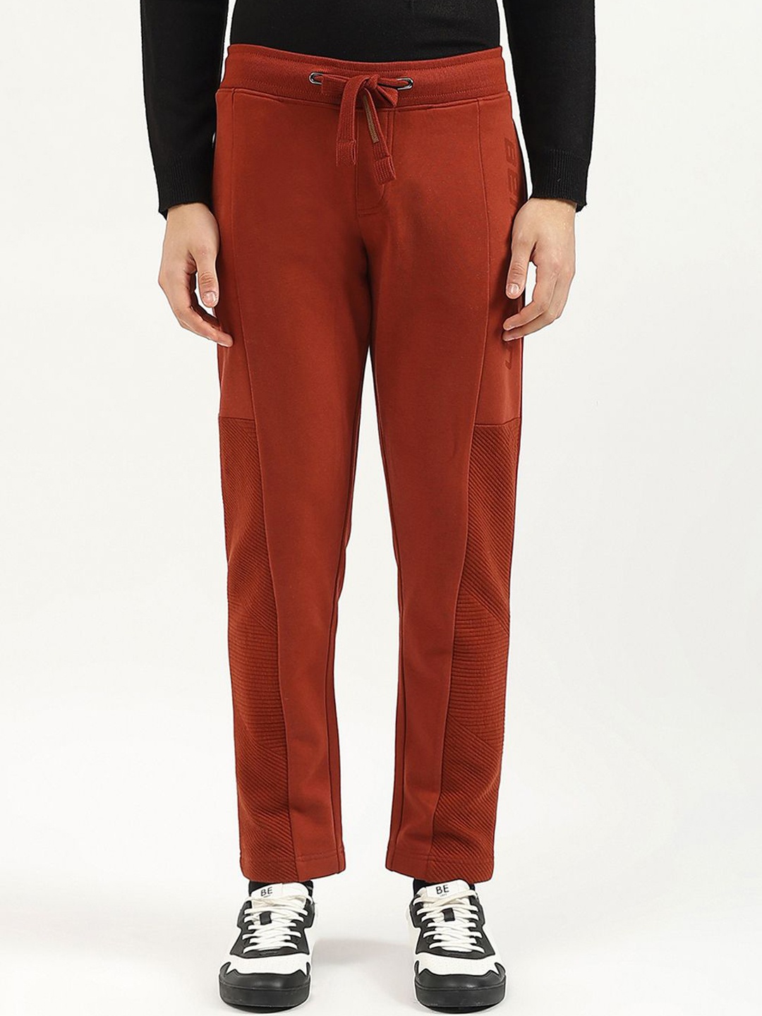 

United Colors of Benetton Men Mid Rise Cotton Baggy Fit Track Pants, Rust