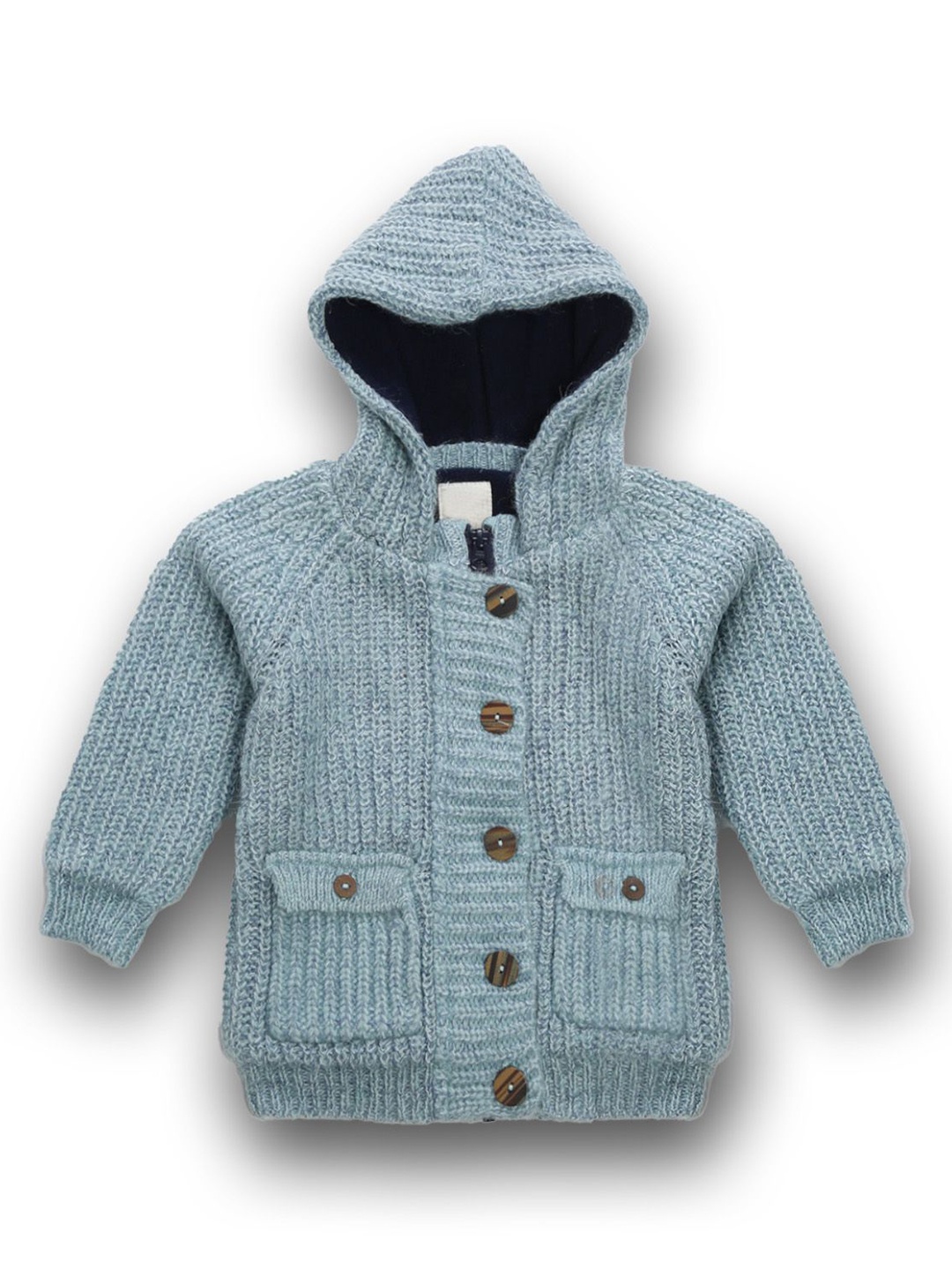 

Yellow Apple Boys Woollen Cardigan Warm Sweater, Blue